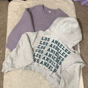 Garage cropped sweater and hoodie bundle!